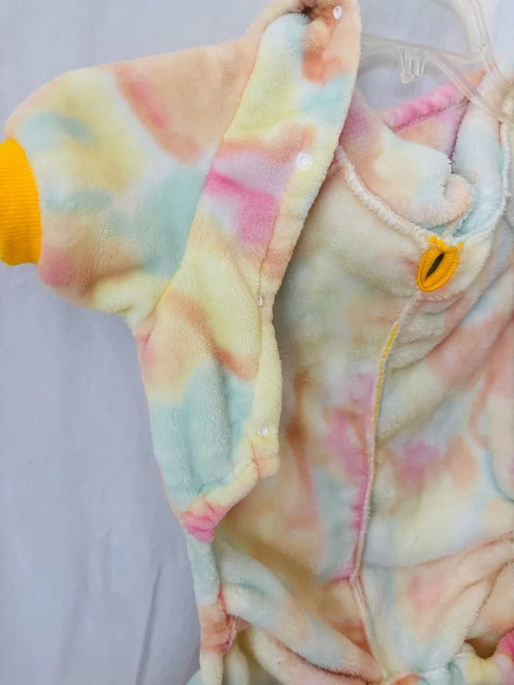 Fleece Dog Sweater Dragon Dinosaur Costume Pastel Tie Dye